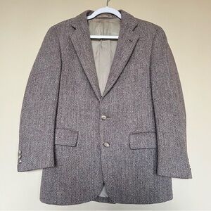 Vintage Harris Tweed Hand Woven Scottish 100% Wool Sports Coat Blazer